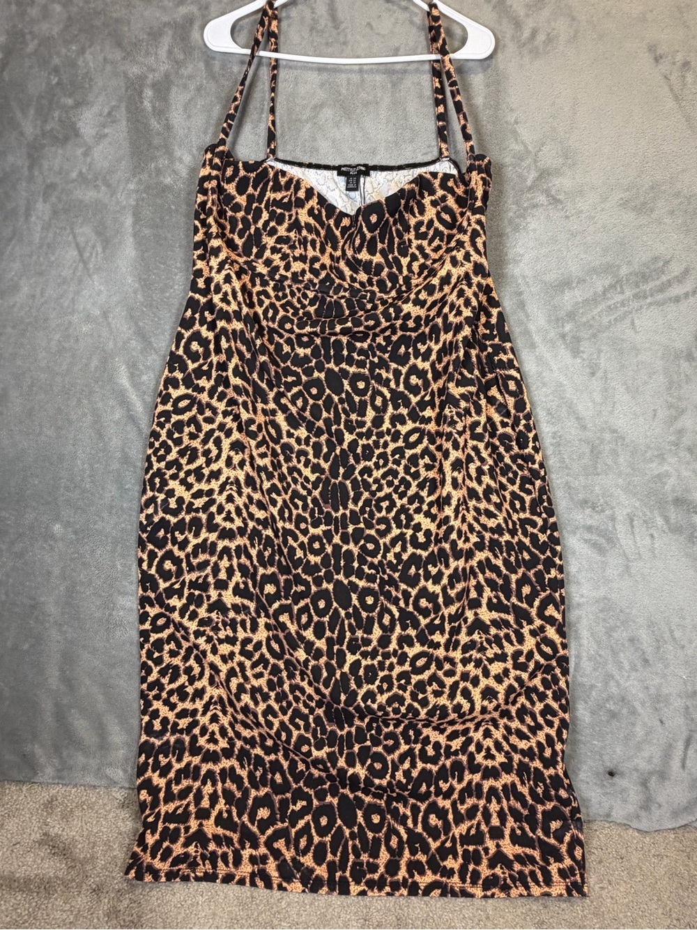 Pretty little thing Leopard Print Dress - Brown & Black